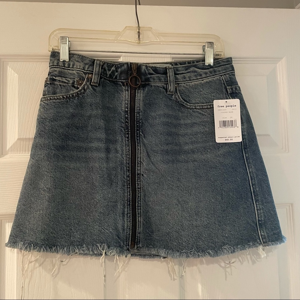 Free People Jean Skirt